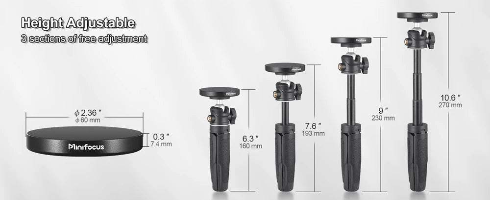 Magnetic Smartphone Tripod for MagSafe, Mini Extendable Selfie Stick 360° Ball Head Tripod Stand Handle Grip for iPhone 14 13 12