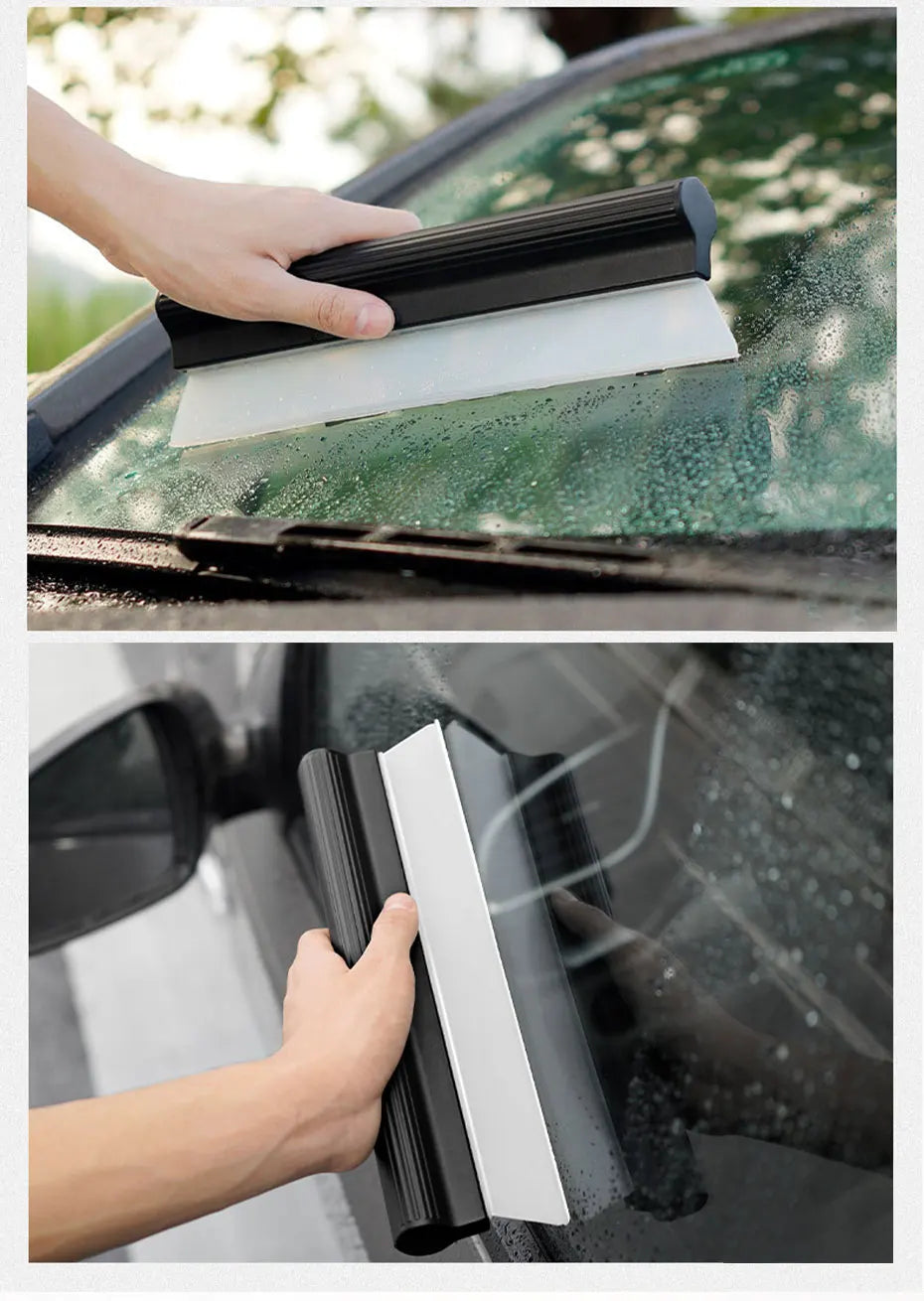 SEAMETAL Car Flexible Soft Silicone Water Wiper Car Window Cleaning Glass Scraper Handy Squeegee Auto Blade Clean Scraping Tools