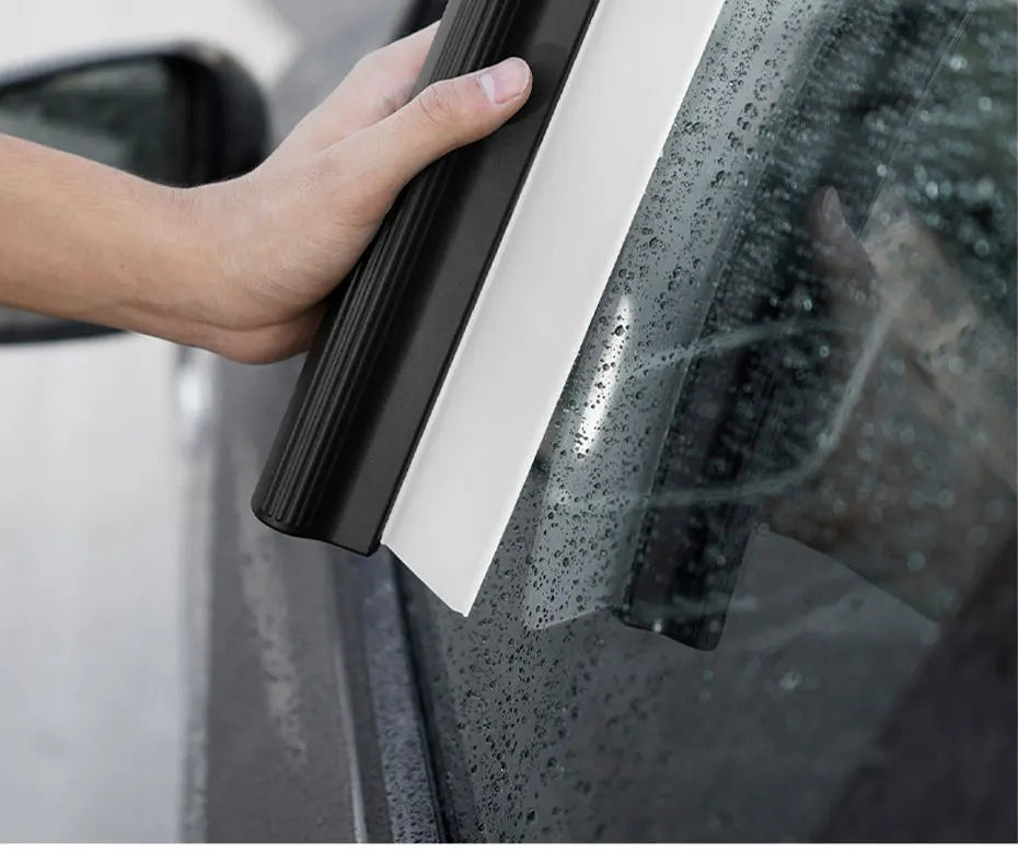 SEAMETAL Car Flexible Soft Silicone Water Wiper Car Window Cleaning Glass Scraper Handy Squeegee Auto Blade Clean Scraping Tools
