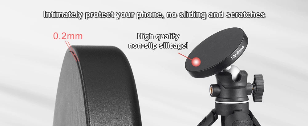 Magnetic Smartphone Tripod for MagSafe, Mini Extendable Selfie Stick 360° Ball Head Tripod Stand Handle Grip for iPhone 14 13 12