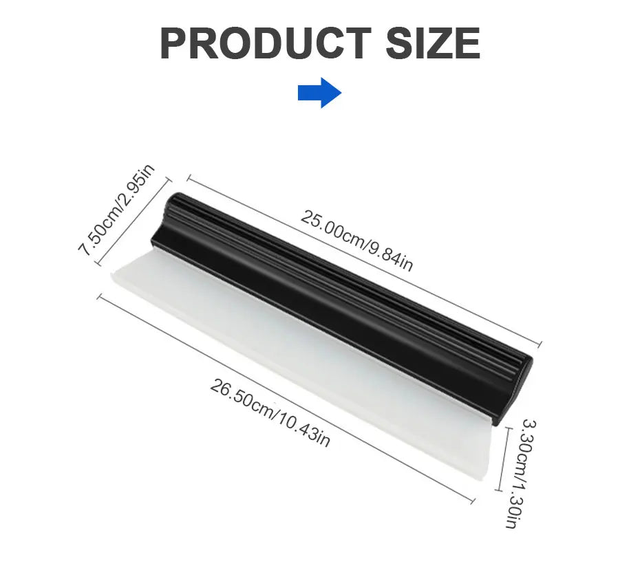 SEAMETAL Car Flexible Soft Silicone Water Wiper Car Window Cleaning Glass Scraper Handy Squeegee Auto Blade Clean Scraping Tools