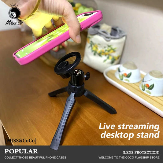 For Magsafe Magnet Tripods For Phone Live streaming bracket Tripod Smartphone Monopod Universal Tripod Stand For Phone Holderic