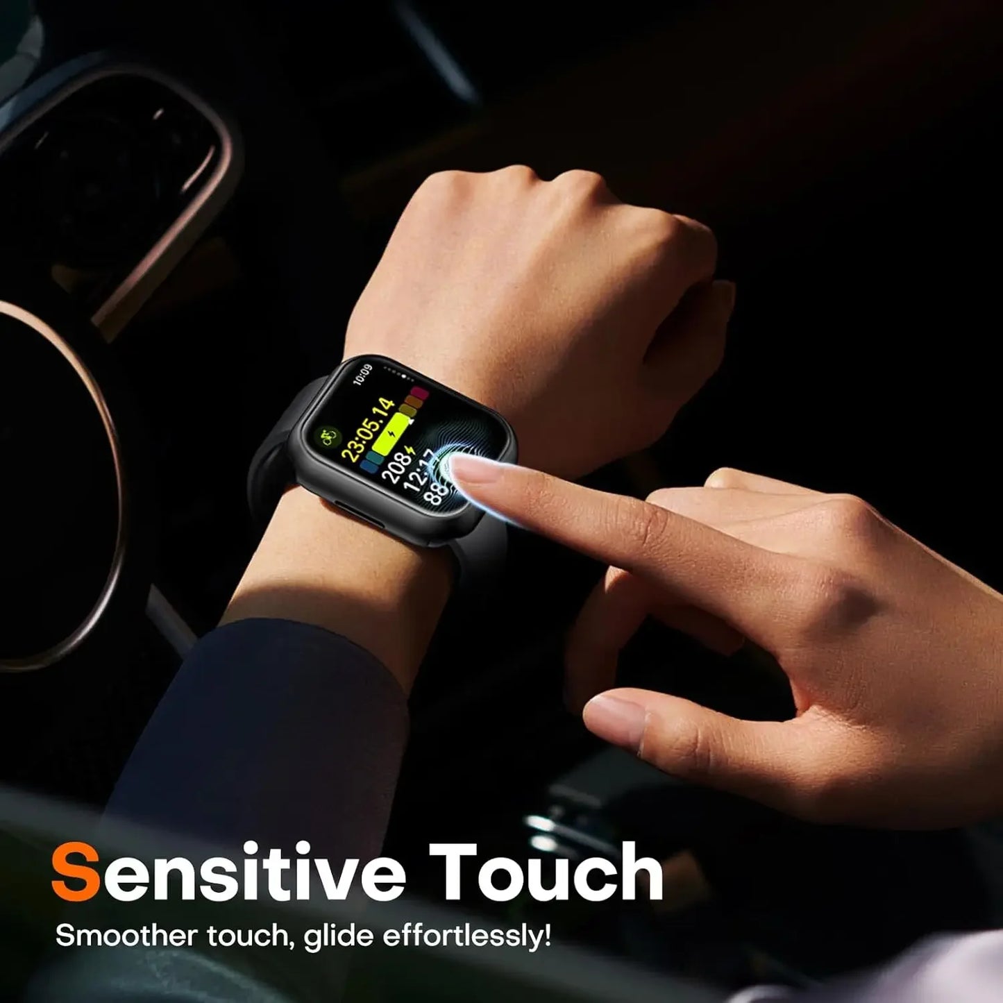 Tempered Glass Screen Protector Case Cover For Apple Watch Series 10 9 Ultra 8 7 6 5 4 3 2 SE 49MM 45MM 41MM 40 44MM Accessories