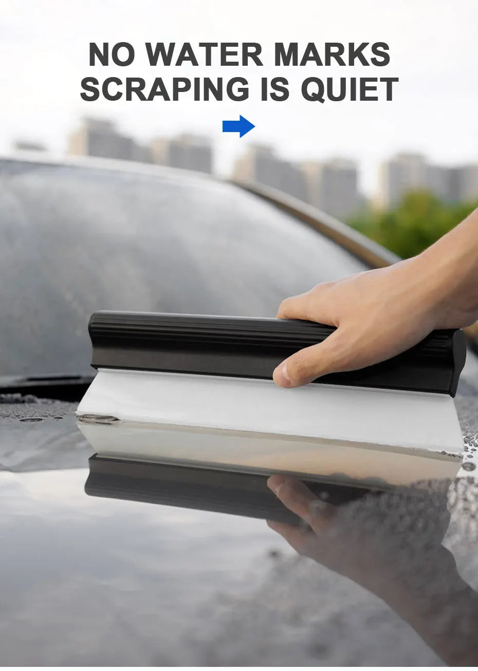 SEAMETAL Car Flexible Soft Silicone Water Wiper Car Window Cleaning Glass Scraper Handy Squeegee Auto Blade Clean Scraping Tools